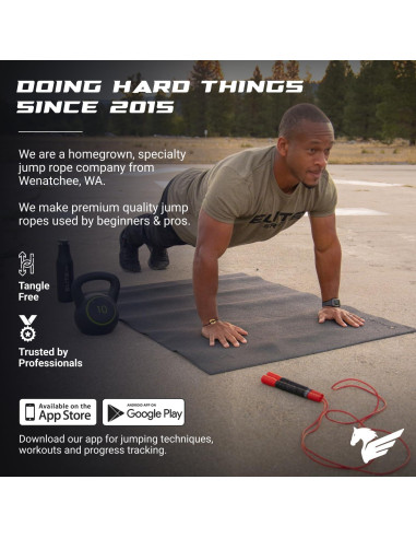 Cuerda de Salto EliteSRS Freestyle Ajustable 3.05m PVC Antideslizante