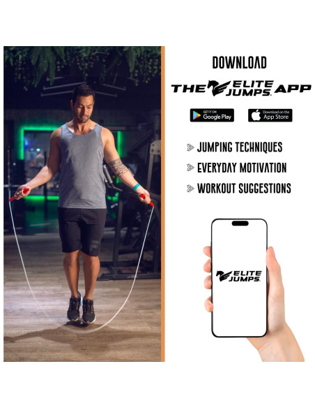 Cuerda de Salto EliteSRS Freestyle Ajustable 3.05m PVC Antideslizante