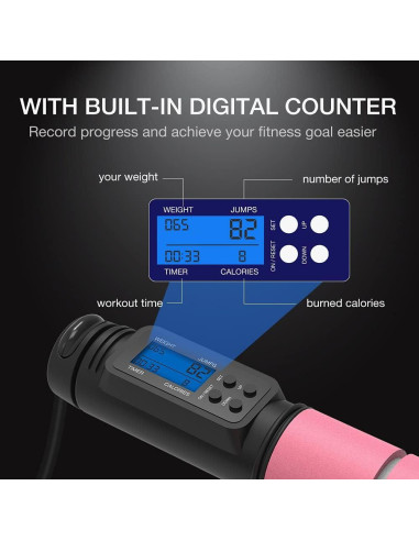 Cuerda de Saltar H HANDIO con Contador Digital Ajustable 280cm