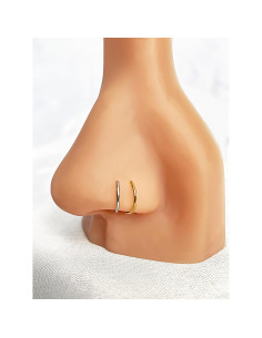 Aros de Piercing para Nariz Acero Quirúrgico 18G 6mm 2Pcs 2