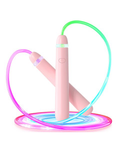 Cuerda de Salto LED ACHDOFITS Rosa Ajustable para Fitness