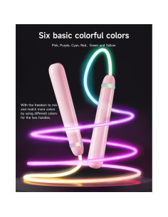 Cuerda de Salto LED ACHDOFITS Rosa Ajustable para Fitness 2