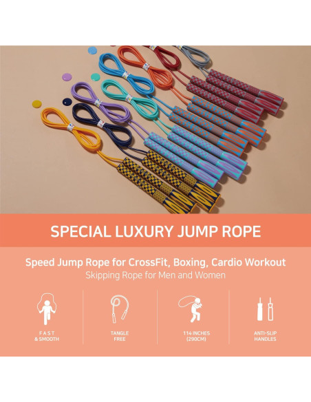 Cuerda de Saltar KSY JUMP ROPE Ajustable 260 cm Sin Enredos