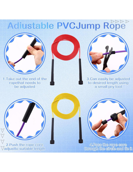 Cuerda de Salto Ajustable Silipull 72 Pcs PVC 2.8 m Fitness