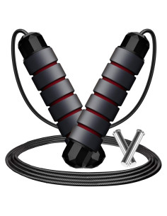 Cuerda de Salto Ajustable Goonidy con Peso 2.74m para Fitness