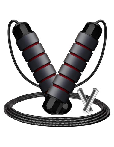 Cuerda de Salto Ajustable Goonidy con Peso 2.74m para Fitness