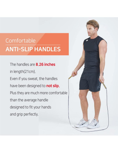 Cuerda de Saltar KSY JUMP ROPE Ajustable 260 cm Sin Enredos