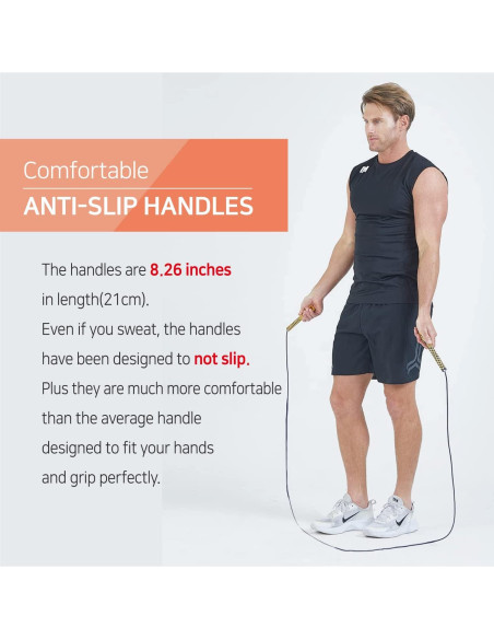 Cuerda de Saltar KSY JUMP ROPE Ajustable 260 cm Sin Enredos