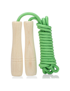 Cuerda de Saltar Ajustable AUMCDIK 2.6m para Niños Verde
