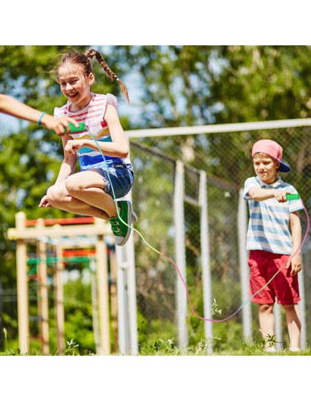 Cuerdas de Saltar Ajustables Elcoho 24 Paquetes Arcoíris 2.19m