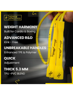 Cuerda de Salto Ajustable Honor Athletics Pro 3.0 5.3mm 2