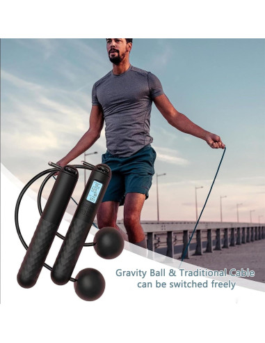 Cuerda de Saltar Inteligente Genérico con Contador LCD y Modo Dual