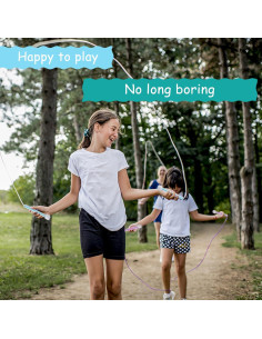 Cuerda de Saltar Ajustable TIOPSUUO 2.8m para Niños y Adultos 2