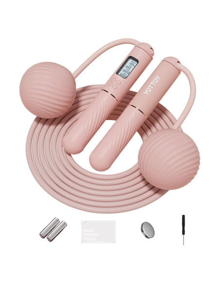 Cuerda de Saltar YOTTOY con Pantalla LED y Peso para Mujeres Cuerda de Saltar YOTTOY con Pantalla LED y Peso para Mujeres