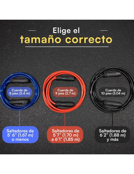Cuerda de Salto Pesada EliteSRS 2.44m para Fitness y MMA