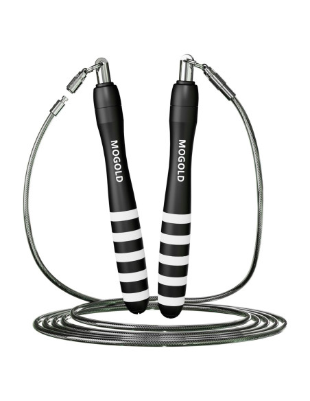 Cuerda de Salto Ajustable MOGOLD con 2 Cables para CrossFit