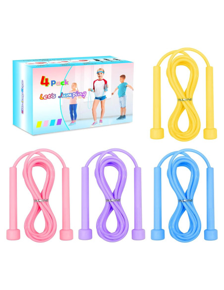 Cuerda de Saltar Ajustable AIZIYUO para Niños - 4 Piezas PVC