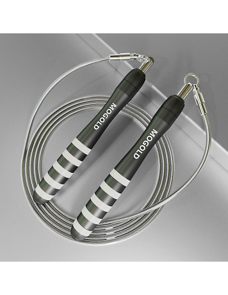 Cuerda de Salto Ajustable MOGOLD con 2 Cables para CrossFit