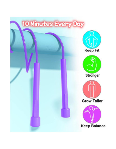 Cuerda de Saltar Ajustable AIZIYUO para Niños - 4 Piezas PVC