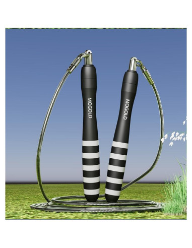 Cuerda de Salto Ajustable MOGOLD con 2 Cables para CrossFit