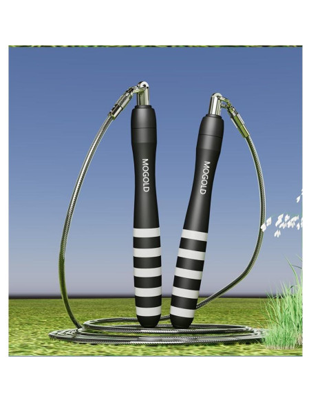 Cuerda de Salto Ajustable MOGOLD con 2 Cables para CrossFit