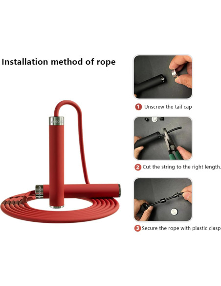 Cuerda de Salto Ajustable MOGOLD PVC Antienredos 3m