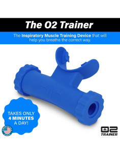 Entrenador Respiratorio Bas Rutten O2Trainer - Azul - 16 Tapas 2