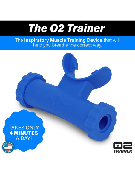 Entrenador Respiratorio Bas Rutten O2Trainer - Azul - 16 Tapas