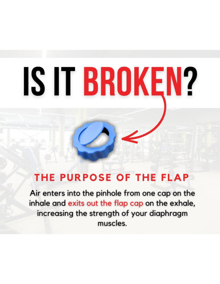 Entrenador Respiratorio Bas Rutten O2Trainer - Azul - 16 Tapas