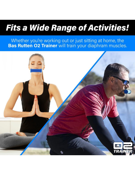 Entrenador Respiratorio Bas Rutten O2Trainer - Azul - 16 Tapas