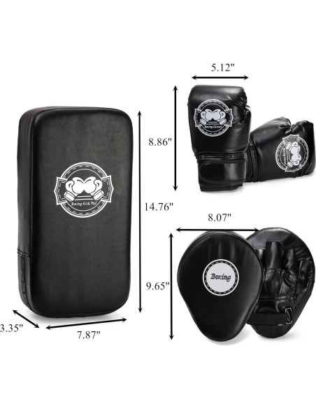 Set de Boxeo 3-en-1 Cididu para Niños - Guantes y Almohadilla