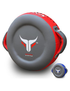Almohadillas de Kickboxing Mytra Fusion Redondas - Gris/Rojo