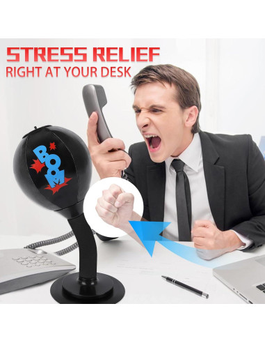 Bolsa de Boxeo de Escritorio DR.YYDF con Resorte y Ventosa