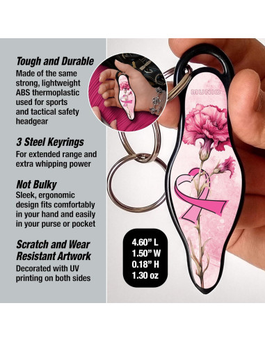 Kit de Defensa Personal MUNIO - Kubotan Portátil Rosa
