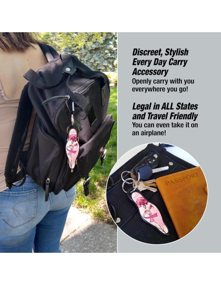 Kit de Defensa Personal MUNIO - Kubotan Portátil Rosa