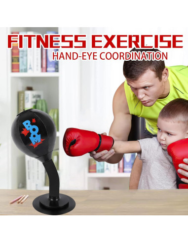 Bolsa de Boxeo de Escritorio DR.YYDF con Resorte y Ventosa