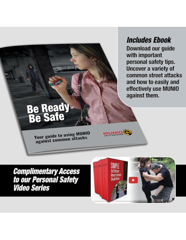 Kit de Defensa Personal MUNIO - Kubotan Portátil Rosa