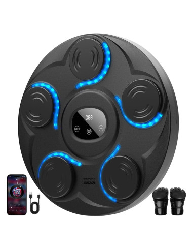 Máquina de Boxeo Musical YHR con Guantes - 5 Objetivos, Bluetooth