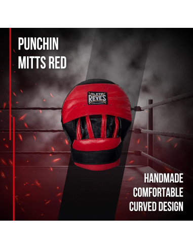 Guantes de Boxeo CLETO REYES Curvados para Entrenamiento Rojo
