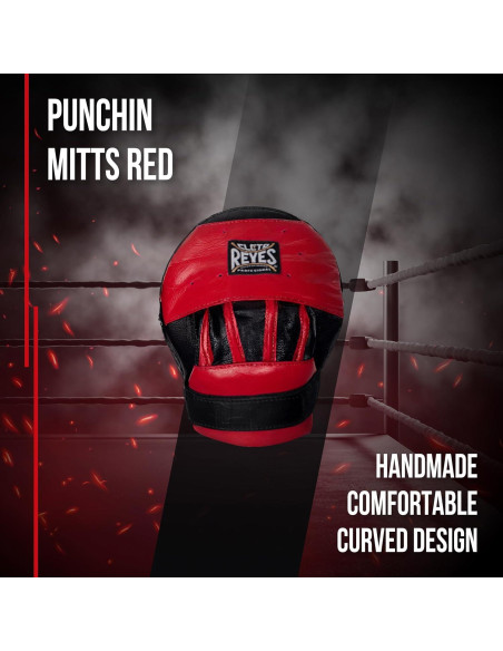 Guantes de Boxeo CLETO REYES Curvados para Entrenamiento Rojo