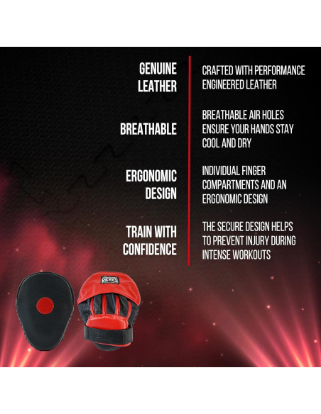 Guantes de Boxeo CLETO REYES Curvados para Entrenamiento Rojo