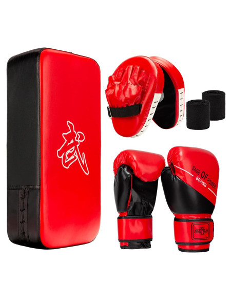 Set de Guantes de Boxeo ZERUIDM para Niños 4-en-1 Set de Guantes de Boxeo ZERUIDM para Niños 4-en-1