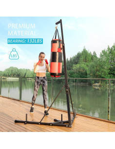 Soporte de Bolsa de Boxeo Plegable VIVOHOME Ajustable 60 kg 2