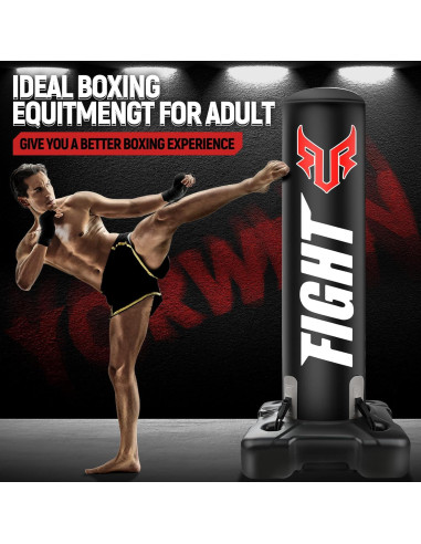 Saco de Boxeo Pesado YORWHIN 175 cm con Base y Guantes