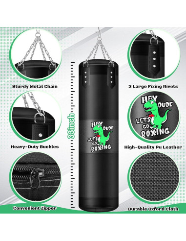 Saco de Boxeo para Niños YORWHIN 2.7ft con Guantes 6oz