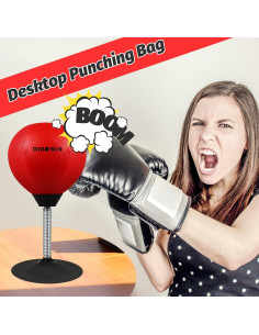 Bolsa de Boxeo de Escritorio BYAOSUN Rojo para Alivio de Estrés 2