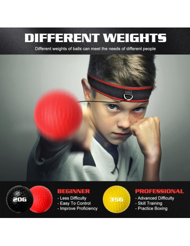 Conjunto de Boxeo KTEBO con 4 Pelotas y 2 Bandas Ajustables