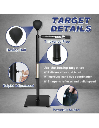 Entrenador de Velocidad de Boxeo INNOLIFE Ajustable 1.47-1.83m