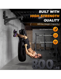 Soporte para Bolsa de Boxeo Ajustable Azunz 800 lbs Metal Negro 2