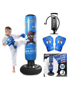 Saco de Boxeo Inflable RORALA para Niños 3-12 Años con Guantes